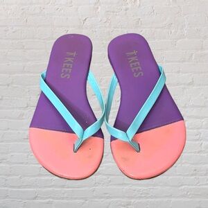 Tkees Leather Colour Block Flip Flops